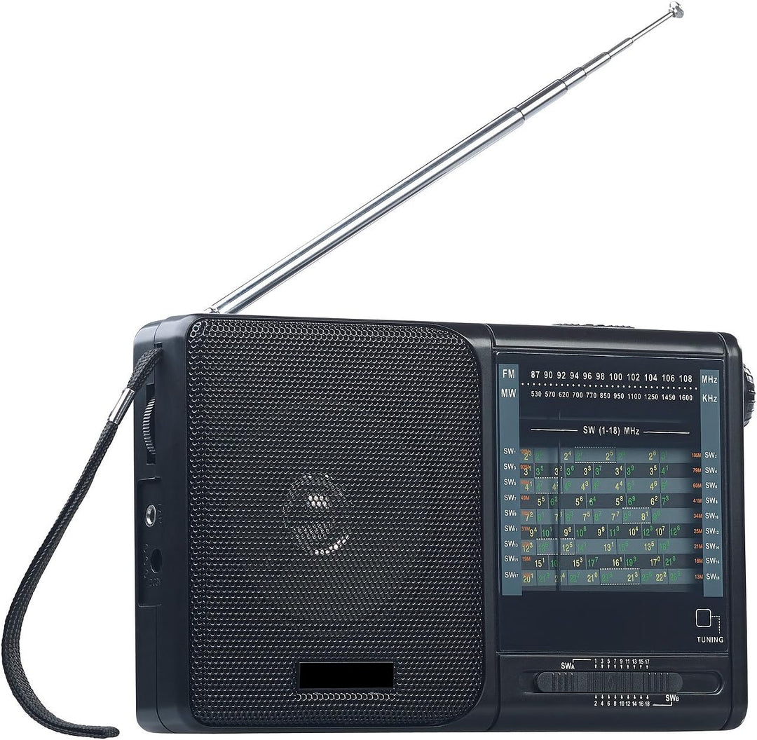 auvisio Weltradio: Analoger 20-Band-Weltempfänger mit FM, MW und 18x KW (analog Radio, KW Radio, bat