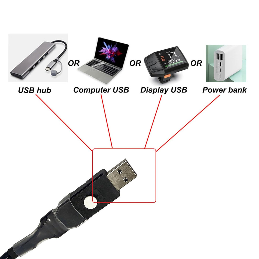 Dpofirs USB-Programmierkabel für M600 M510 Mittelmotor, Programmierkabel für Elektrofahrradmotoren m