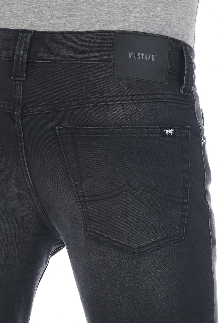 MUSTANG Herren Jeans Tramper Straight Fit Jeanshose Hose Denim Stretch Baumwolle Blau Schwarz w30 w3