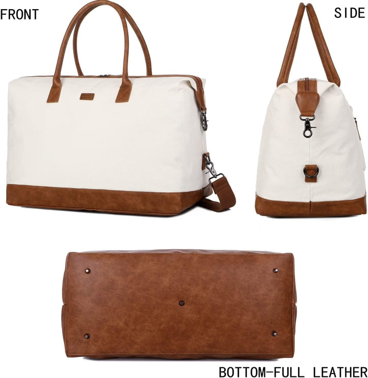 BAOSHA Damen Canvas Weekender Reise Sport Seesack Handgepäck Reisetasche Grosse Krankenhaustasche mi