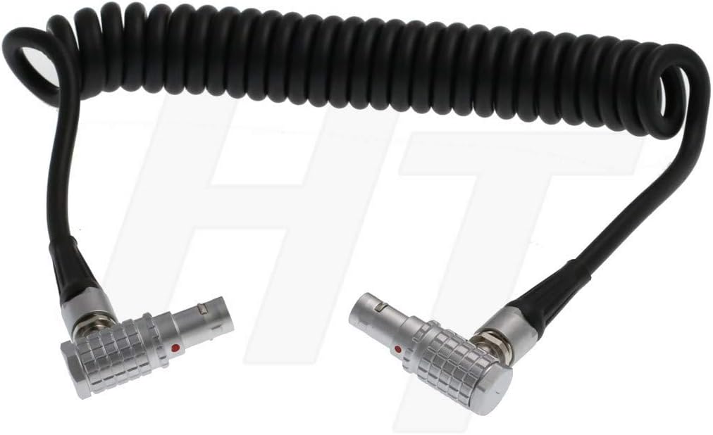 Alexa Mini Kamera Rechtwinklig 2 Pin auf Rechtwinklig 2 Pin Spiralkabel für Monitor/Teradek