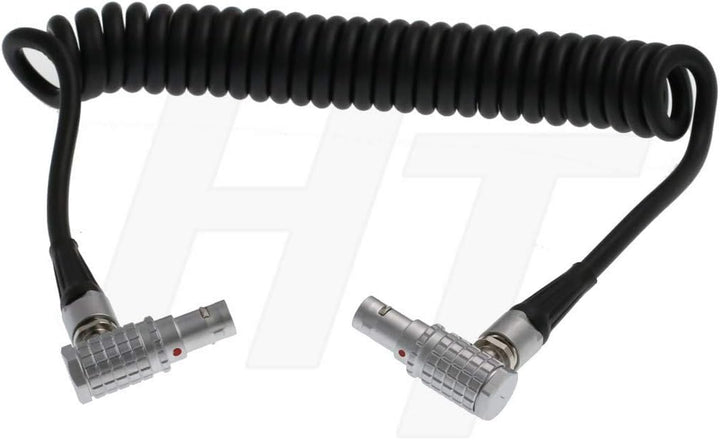 Alexa Mini Kamera Rechtwinklig 2 Pin auf Rechtwinklig 2 Pin Spiralkabel für Monitor/Teradek