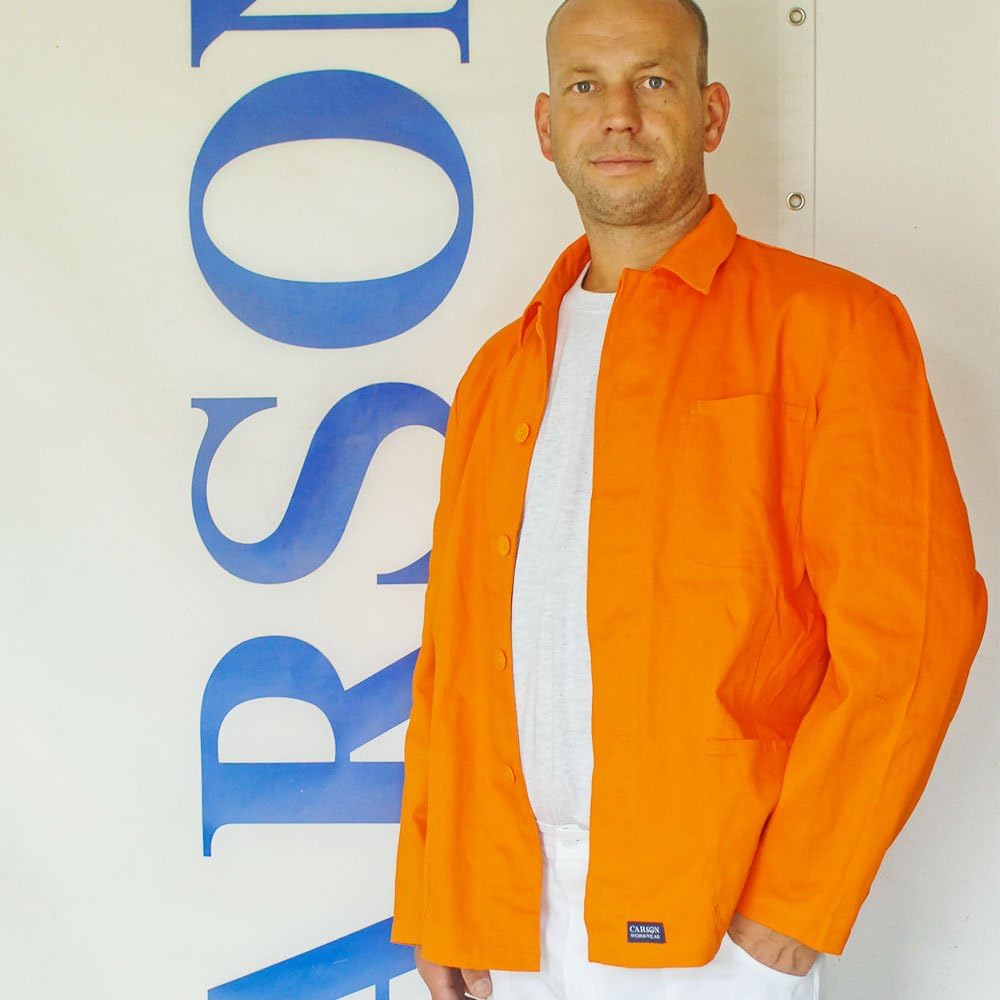 Carson Classic Workwear Arbeitsjacke aus reiner Baumwolle, 1 Stück, 52, orange, KTH709J.OR Orange 52