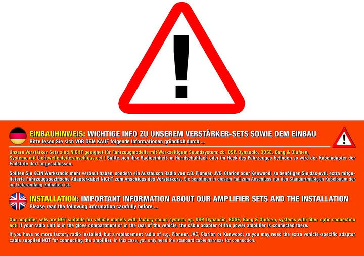 ETON MICRO 4-Kanal Auto/KFZ Kompakt Plug & Play Upgrade Verstärker/Endstufe kompatibel mit AUDI - II