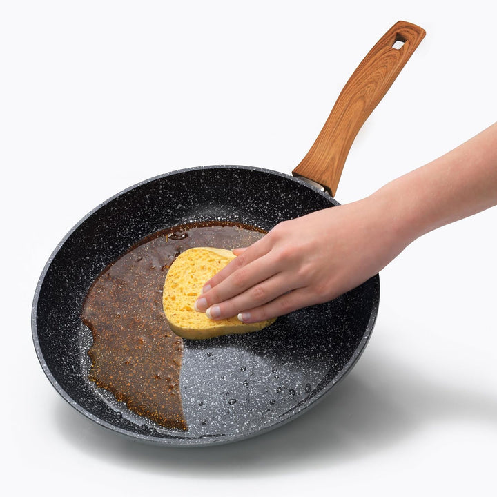 Stoneline Back to Nature Schmorpfanne 28 cm, Made in Germany, hoher Rand, hohe Pfanne für öl- und fe