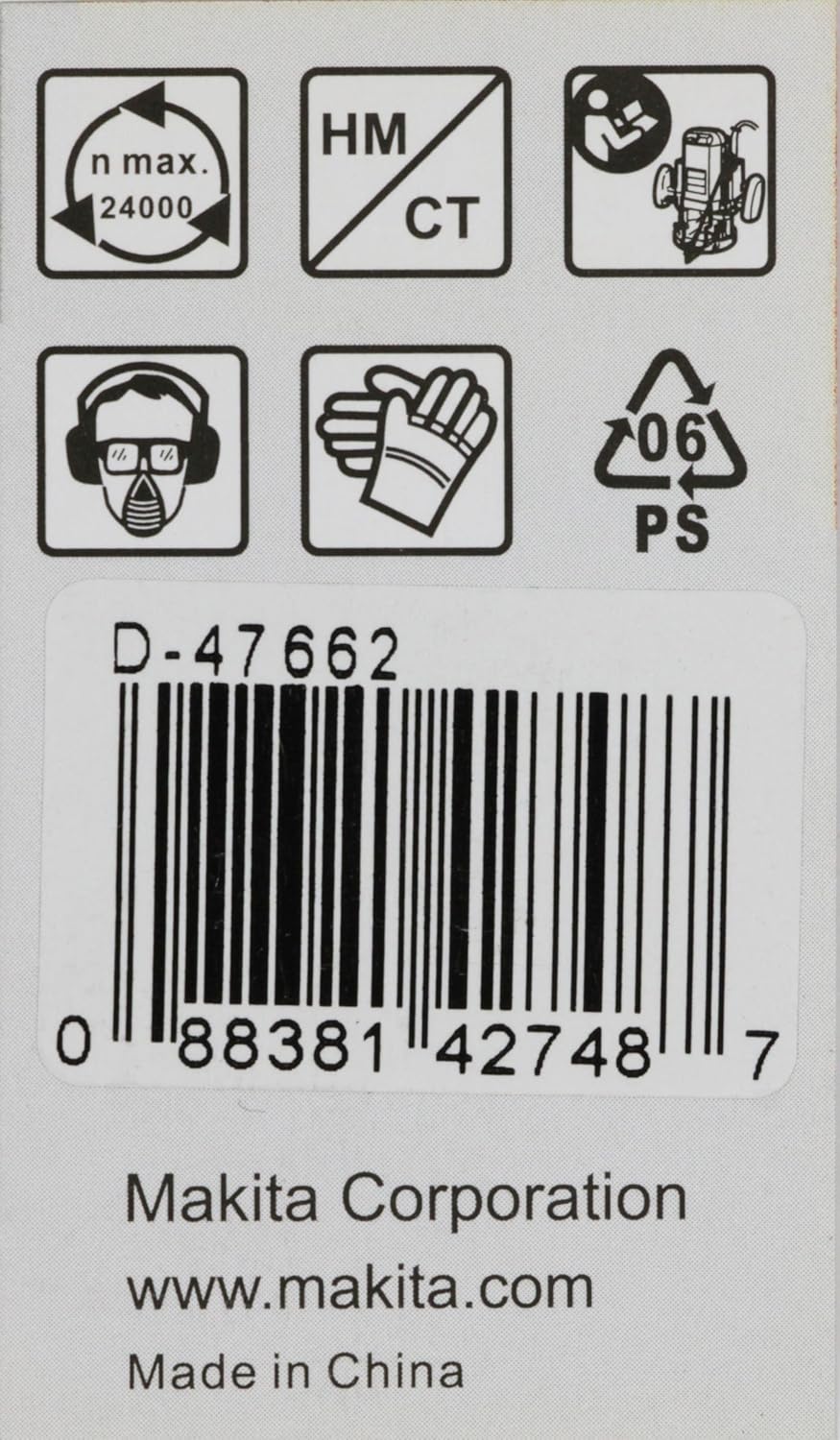 Makita D-47662 Nutfräser zweischneidig 19mm