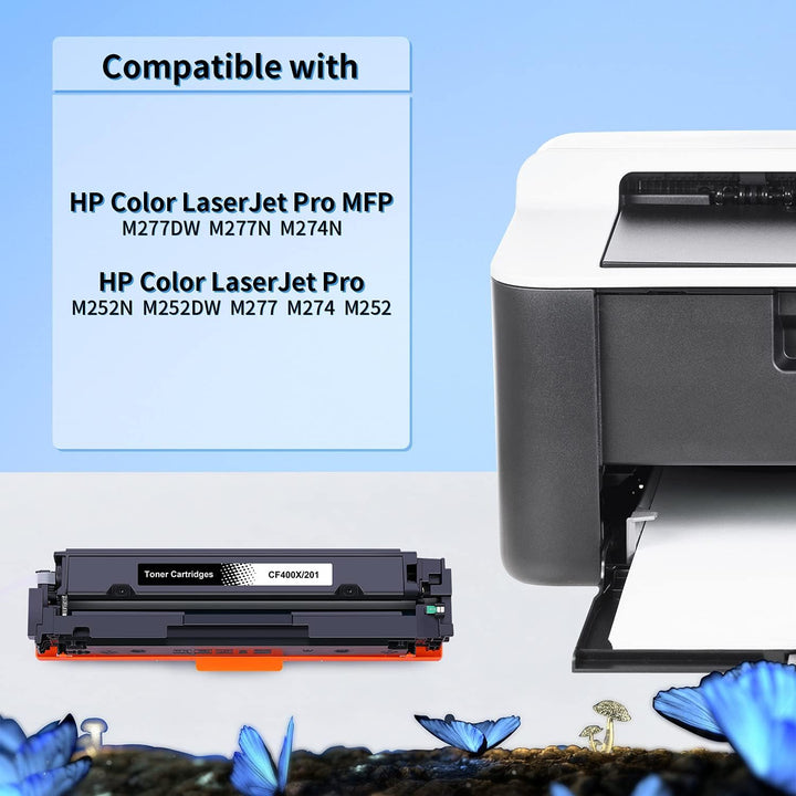 LOSMANN 4x Toner Kompatibel für HP CF400X CF401X CF402X CF403X 201X 201A CF400A für HP Color LaserJe