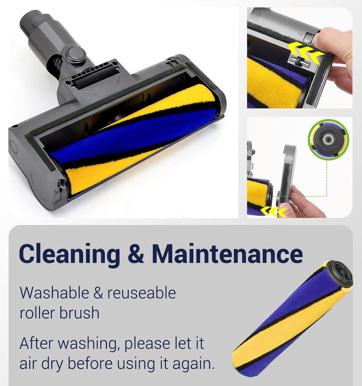 Bürste Ersatzteile mit Staubdetektionsfunktion kompatibel für Dyson Staubsauger V7, V8, V10, V11, V1