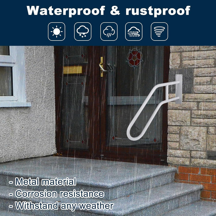 Treppe Handläufe, Edelstahl Treppengeländer Handlauf mit Beschlägen für 1-5 Stufen, Hochbelastbare H