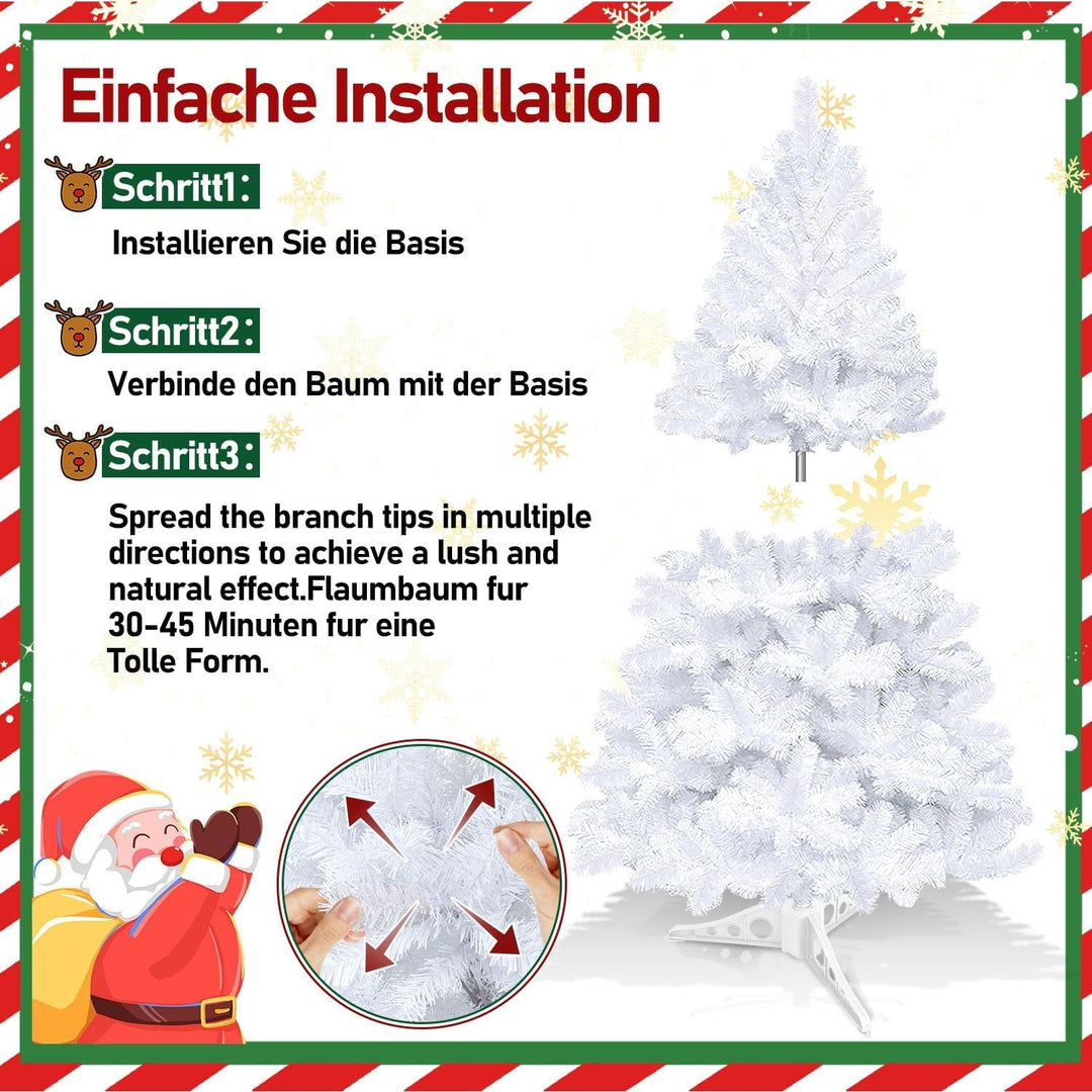 Gimisgu Weihnachtsbaum Künstlicher, 120cm Tannenbaum Christbaum mit 200 Spitzen und Ständer, PVC Sch