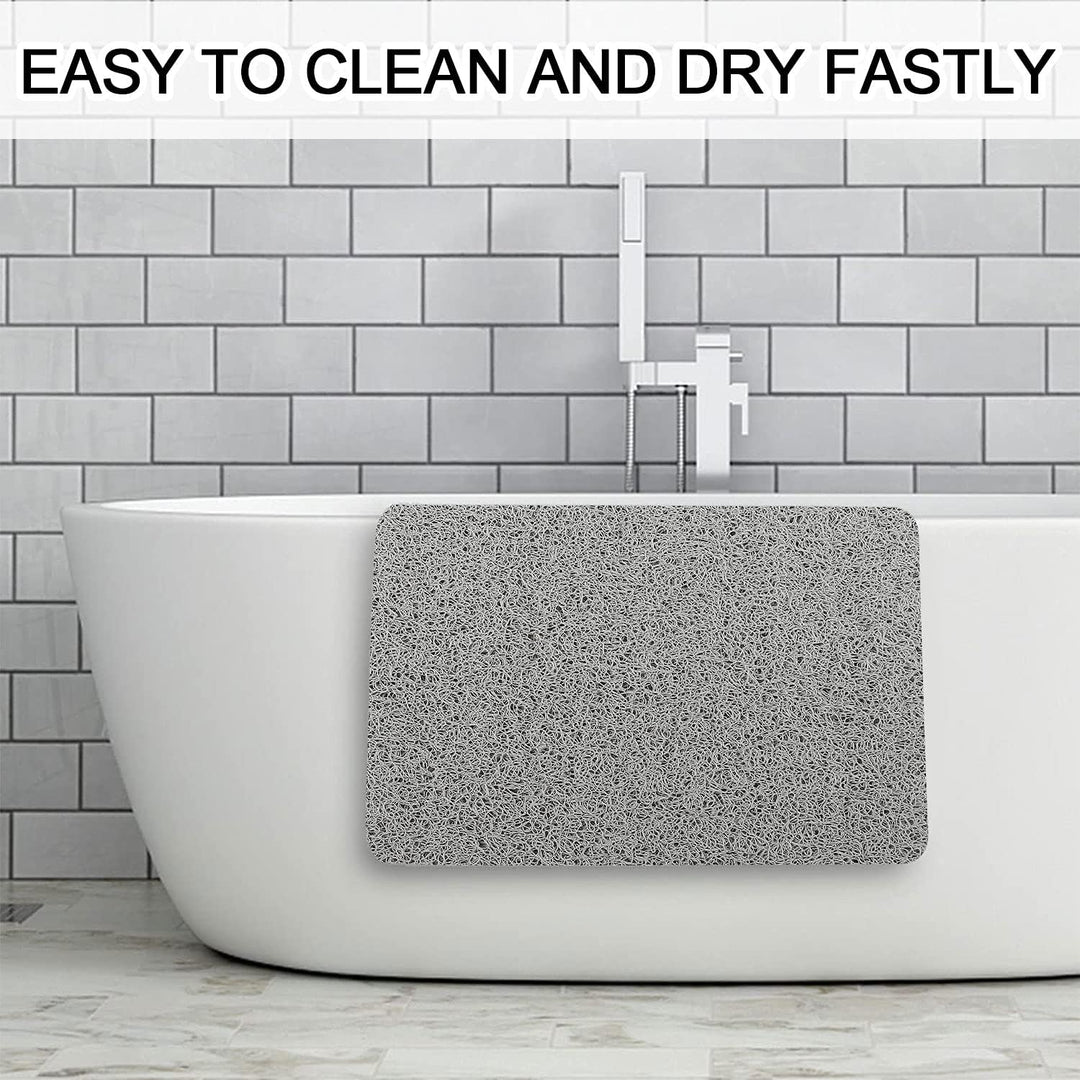 Grosse Duschmatte rutschfest,60 x 60 cm Weich Komfort Badewannenmatte mit Ablauflöchern,Anti-Schimme