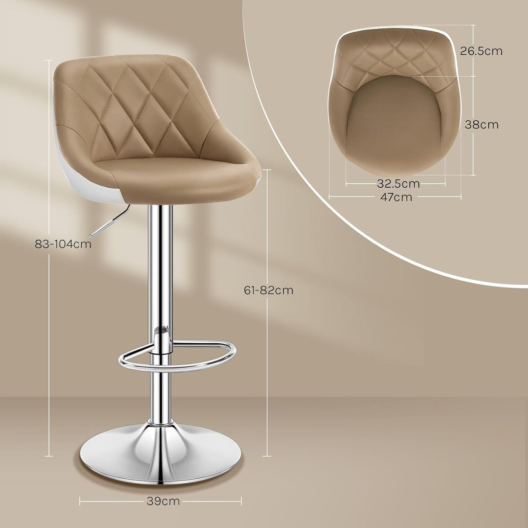 WOLTU® 1x Barhocker Barstuhl Tresenhocker Bistrohocker mit Griff, Design Stuhl, höhenverstellbar, fr