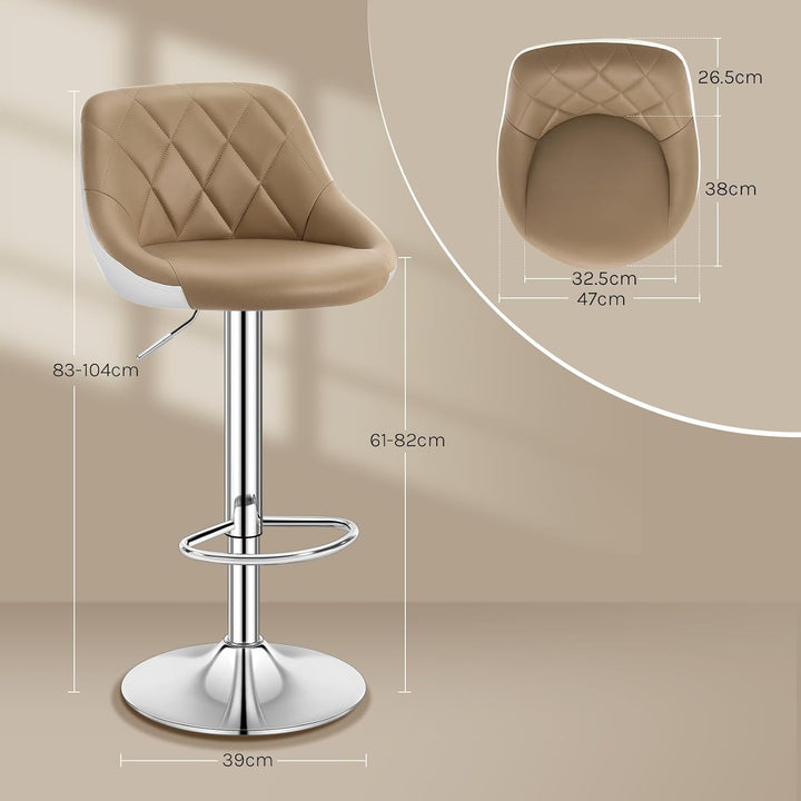 WOLTU® 1x Barhocker Barstuhl Tresenhocker Bistrohocker mit Griff, Design Stuhl, höhenverstellbar, fr