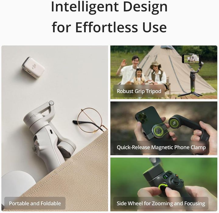 DJI OSMO Mobile 6 Smartphone-Gimbal, 3-Achsen-Stabilisierung, integrierter Verlängerungsstab, handli