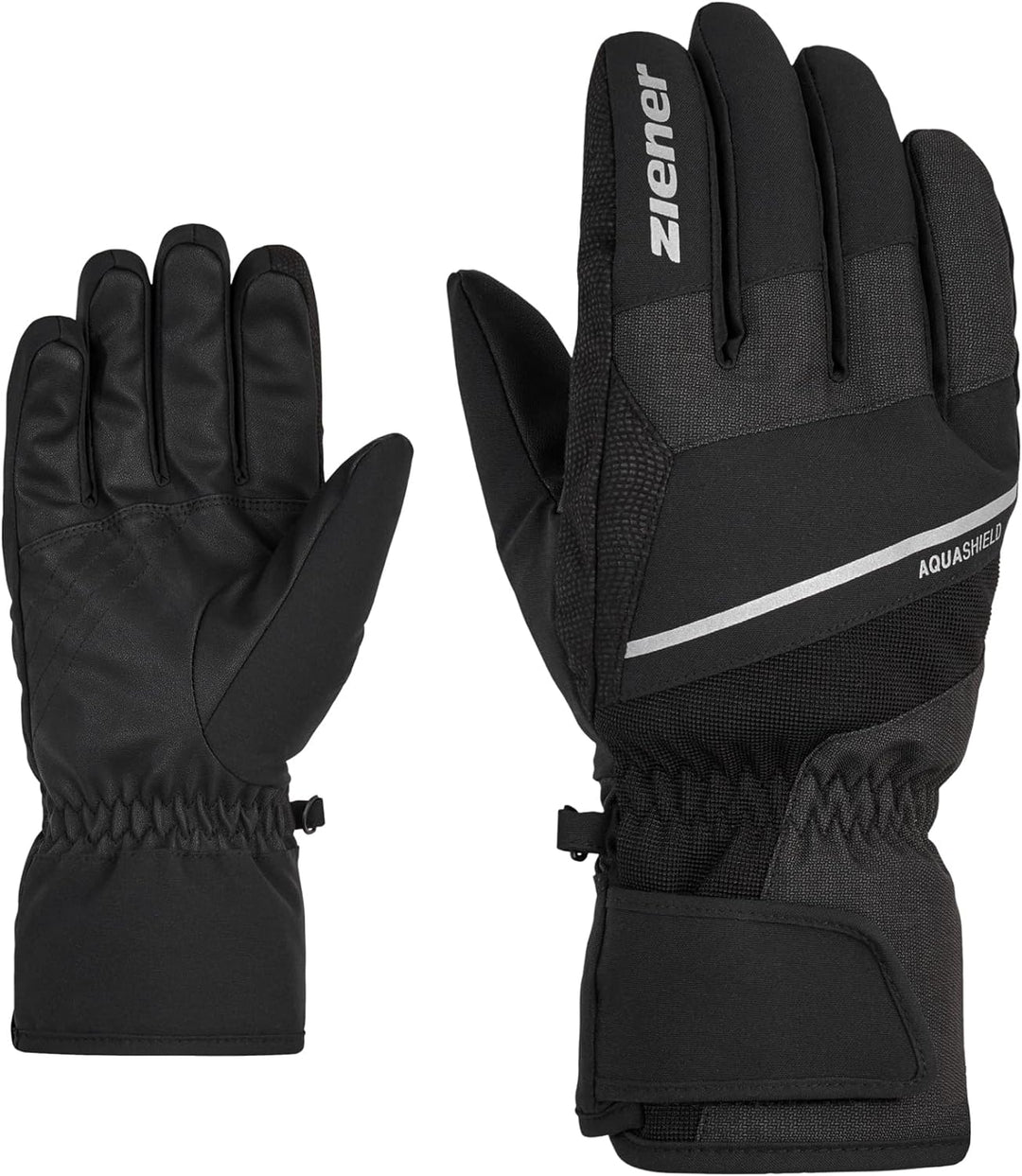 Ziener Herren Gezim Ski-Handschuhe/Wintersport | wasserdicht, atmungsaktiv 9 black tec, 9 black tec
