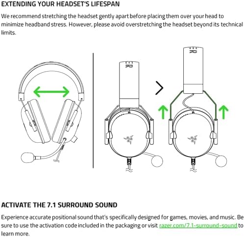 Razer BlackShark V2 X Gaming-Headset: 7.1 Surround Sound – 50 mm Treiber – Memory-Schaumstoff-Kissen