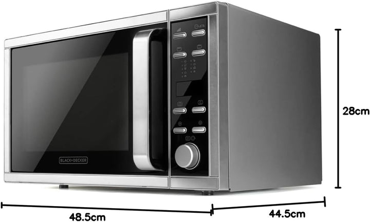 Black+Decker ES9700040B BXMZ901E Mikrowelle mit Grill und Konvektion, 25 liters, Grau Grill 25L