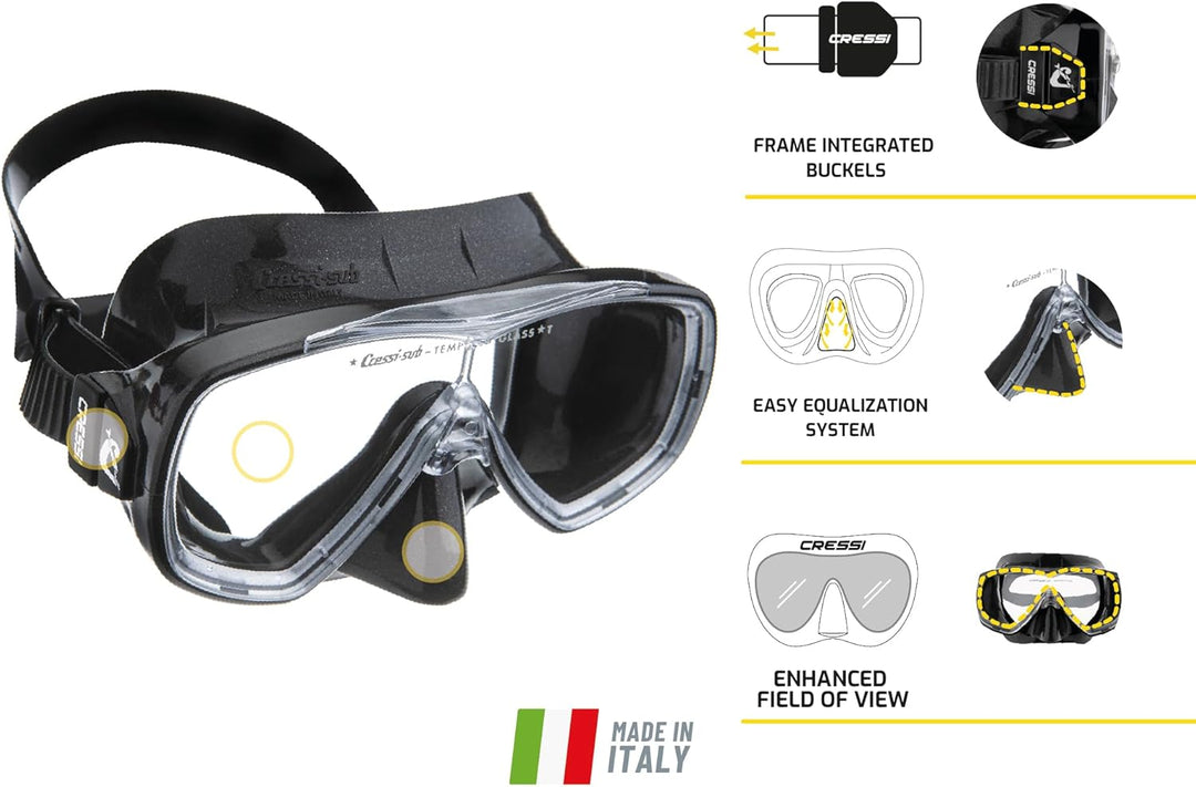 Cressi Onda - Onda Schnorchelmaske oder Schnorchelset Onda Maske und Schnorchel Mexico, Einheitsgrös