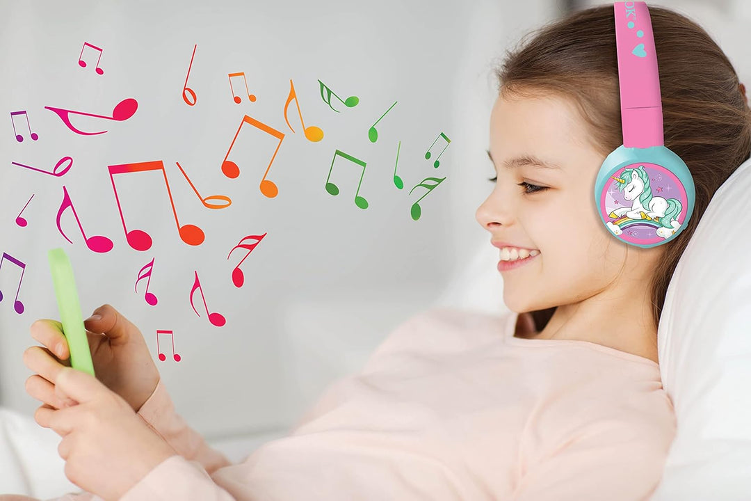 Lexibook, Einhorn, 2-in-1 Bluetooth-Kopfhörer-Stereo, drahtlos, kabelgebunden, faltbar, verstellbar,
