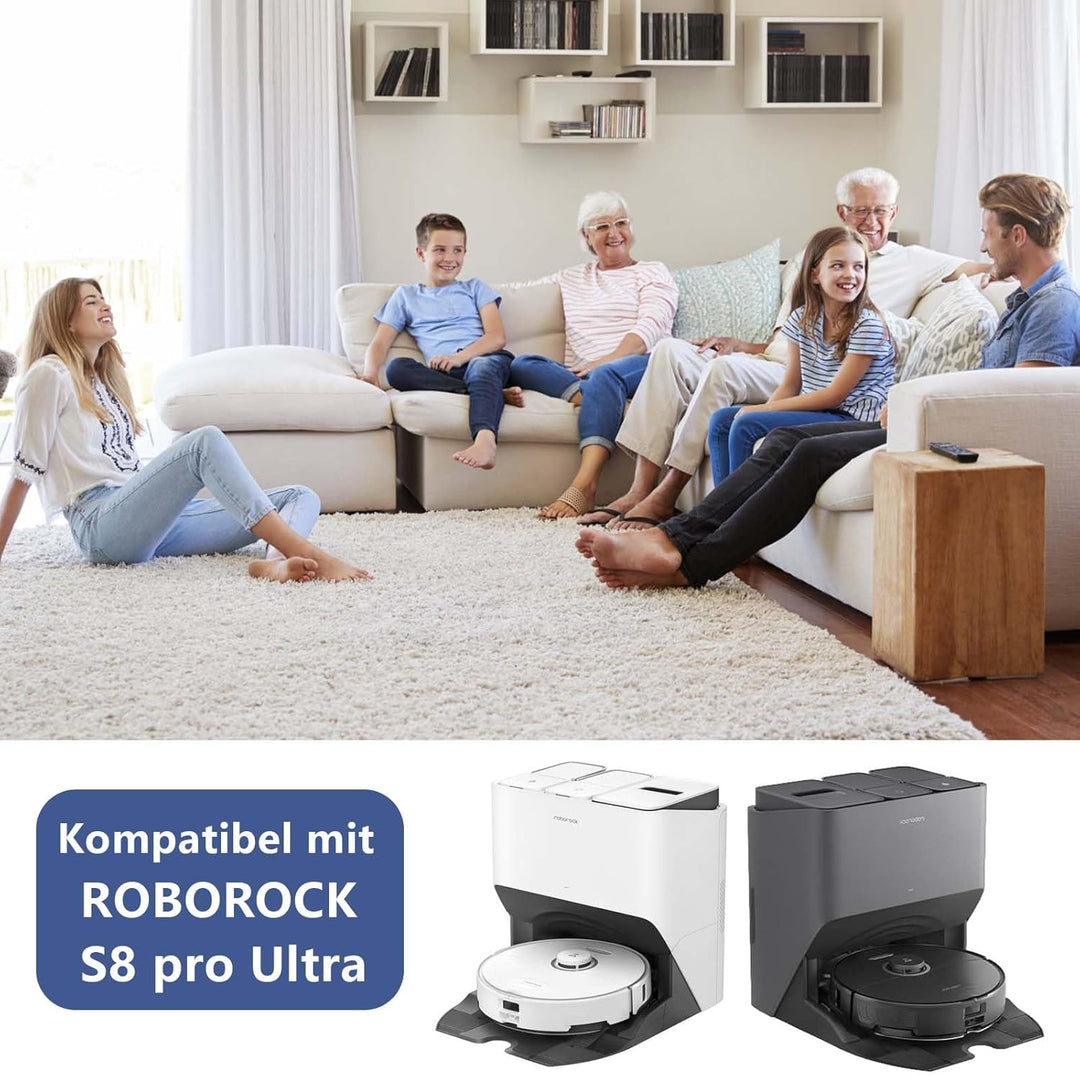 26 Stück Zubehör Kit für Roborock S8 Pro Ultra Saugroboter Ersatzteile, 6*Staubbeutel,2*Hauptbürste,