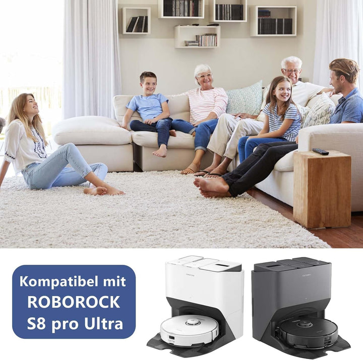 26 Stück Zubehör Kit für Roborock S8 Pro Ultra Saugroboter Ersatzteile, 6*Staubbeutel,2*Hauptbürste,