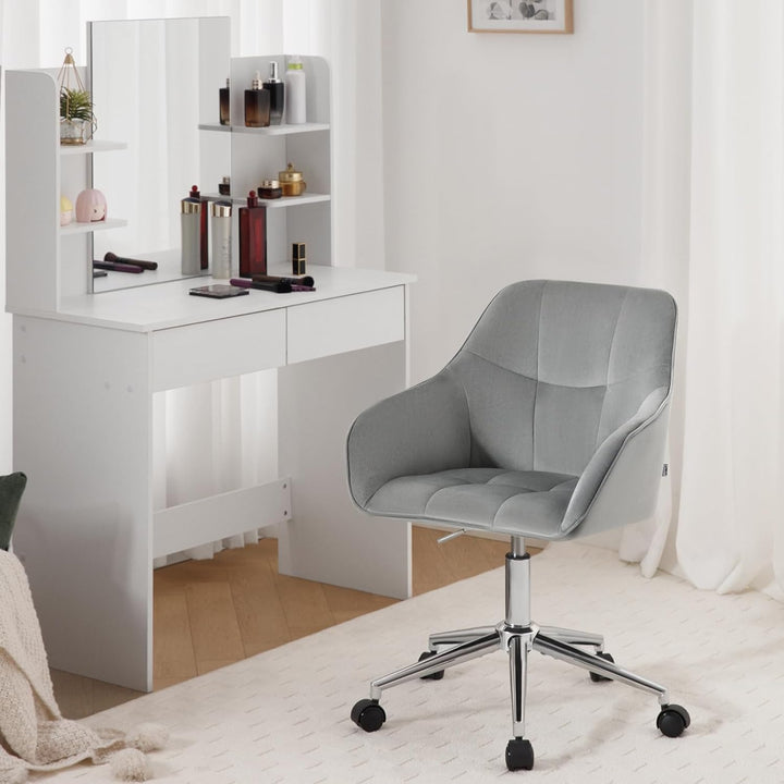 WOLTU Homeoffice Stuhl, Schreibtischstuhl, Drehstuhl, Schminkstuhl, höhenverstellbar, bis 150 kg bel