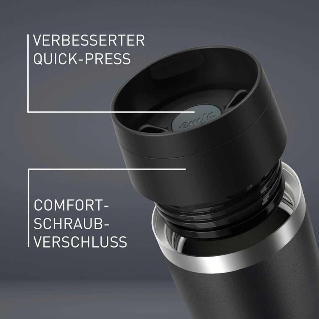 EMSA N2023550 Travel Mug Classic 0,5 Liter , neuer Komfort-Schraubverschluss , Edelstahl , 6h heiss