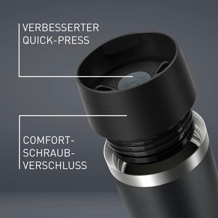 EMSA N2023550 Travel Mug Classic 0,5 Liter , neuer Komfort-Schraubverschluss , Edelstahl , 6h heiss