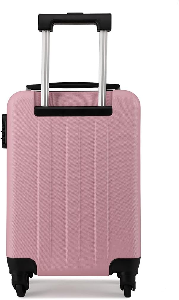 KONO Hartschale Koffer Trolley Rollkoffer Zwillingsrollen ABS Handgepäck Bordgepäck 4 Rollen, 48cm 1