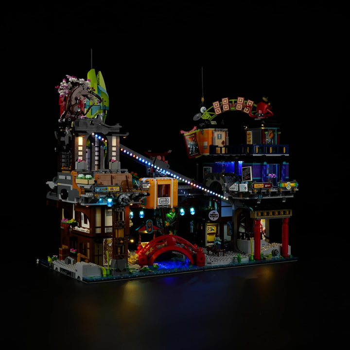 cooldac LED Licht Set für Lego 71799 Ninjago City Markets, Licht Set Kompatibel mit Lego 71799 City