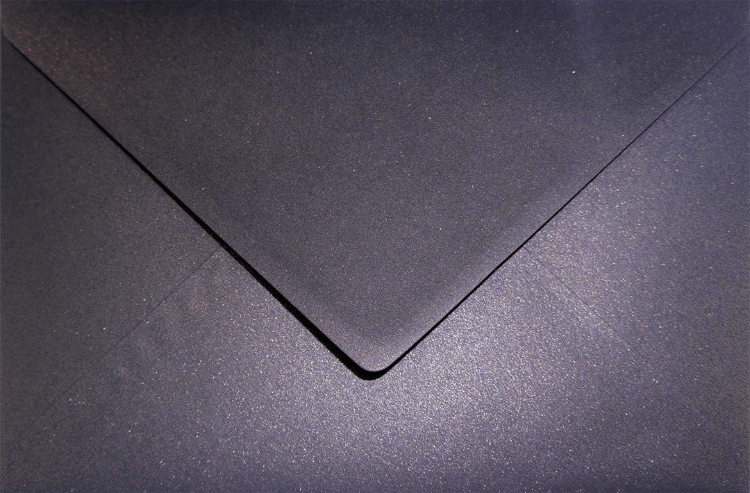 Netuno 250 Umschläge Perlmutt-Schwarz DIN C5 162x 229 mm 120g Aster Metallic Black Cooper schwarze P