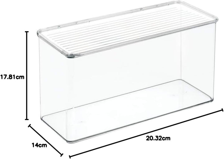 iDesign Cabinet/Kitchen Binz Aufbewahrungsbox, stapelbarer Küchen Organizer aus Kunststoff, Vorratsd