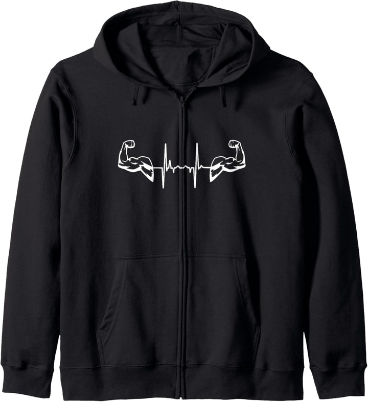 Bodybuilder Herzschlag Fitness Bodybuilding Kapuzenjacke