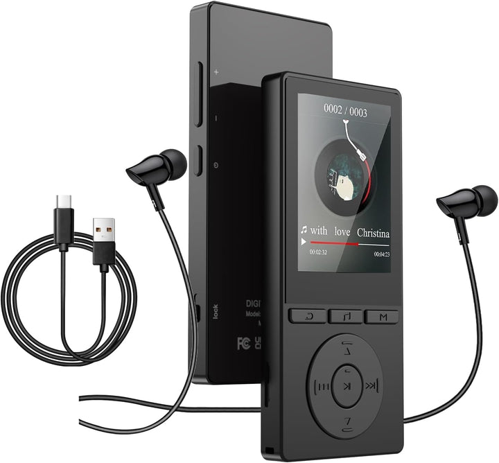 64GB MP3 Player Bluetooth 5.3, MP3 Player mit Lautsprecher, Musikwiedergabe, Sprachrekorder, E-Book,