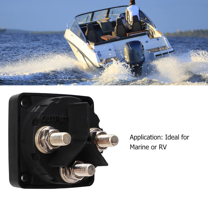 Aramox Batterieschalter, 300 A Batterie-Wahlschalter, Robuster 3-Positionen-Marine-Batterie-Trennsch