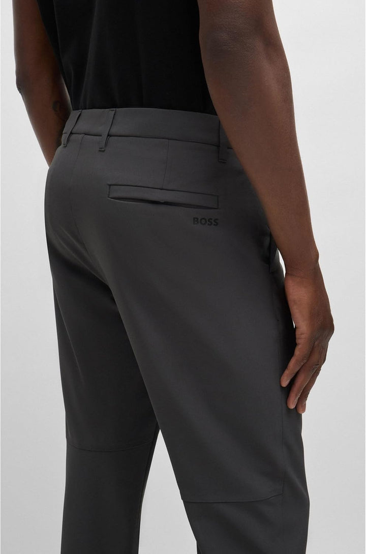BOSS Herren T Commuter-Reg Regular-Fit Hose aus wasserabweisendem Stretch-Gewebe 54 Dark Grey, 54 Da