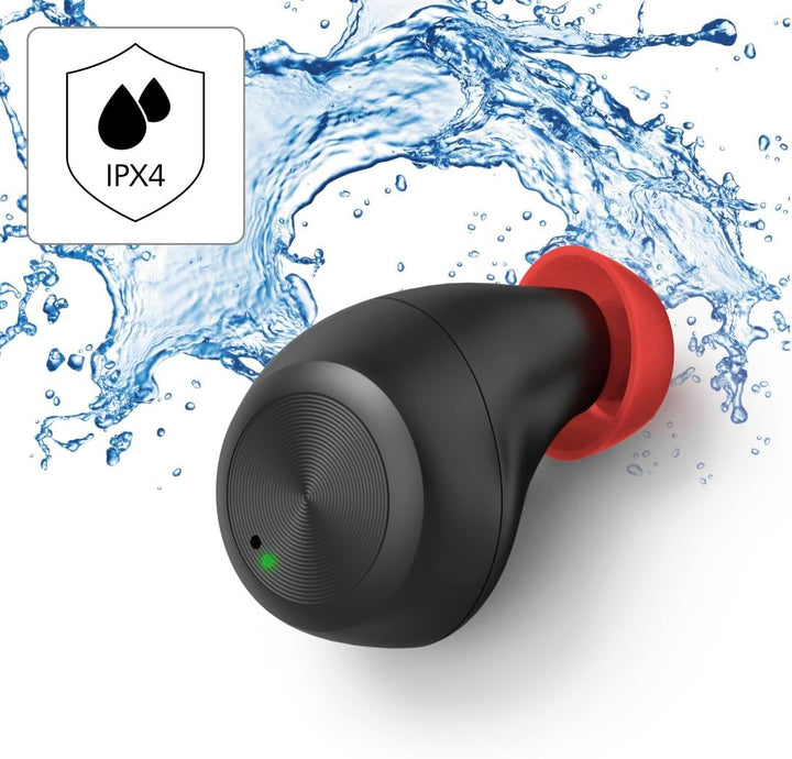 Hama Bluetooth Kopfhörer Spirit Chop IPX4 (True Wireless In Ear Kopfhörer schwarz, Kopfhörer kabello