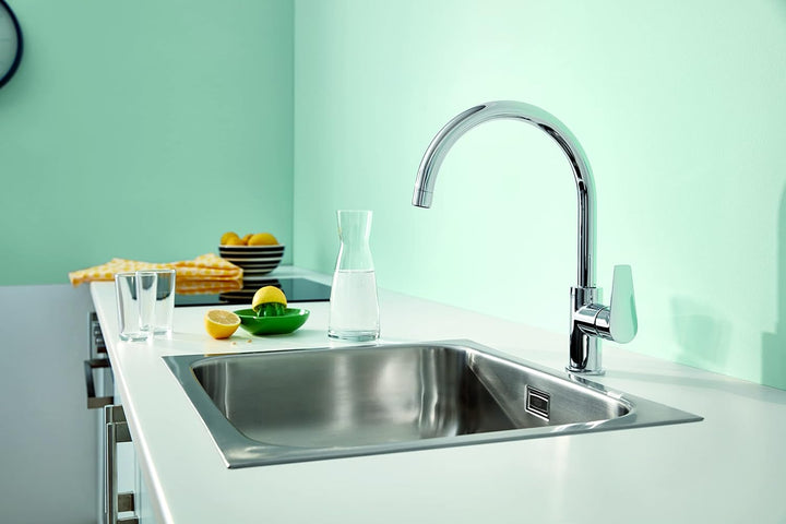GROHE Start Edge - Einhand-Spültischarmatur (1/2", Schwenkbereich 360°, hoher Auslauf), chrom, 30529
