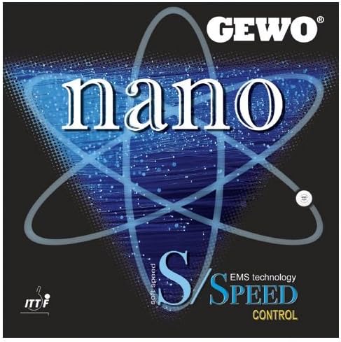 GEWO Belag Nano S/Speed Control Schwarz 1,6 mm, Schwarz 1,6 mm