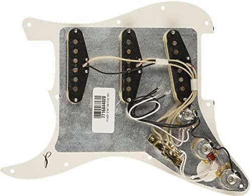 Fender Strat Pickguard, vorverkabelt, Original '57/'62 SSS, Pergament, 11-Loch, PG Weiss Original 57