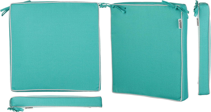 Brandsseller Outdoor Sitzkissen Kissen Dekokissen - Schmutz- und Wasserabweisend - 220 gr. Füllung -