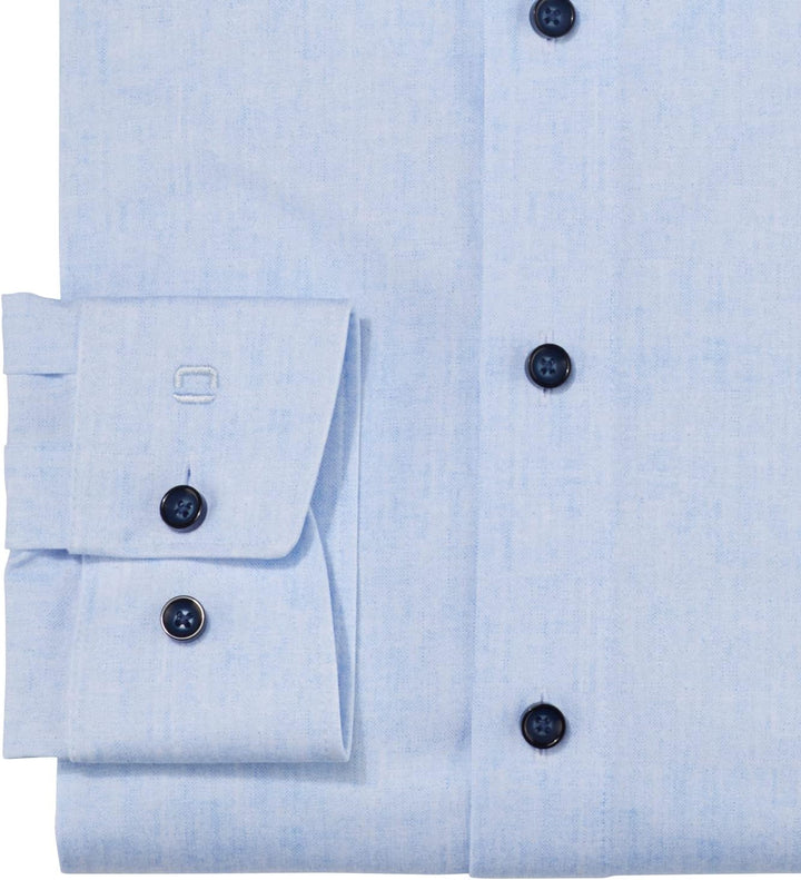 OLYMP Herren Businesshemd Langarm Luxor 24/Seven,modern fit,New Kent 47 Grosse Grössen Bleu 11, 47 G