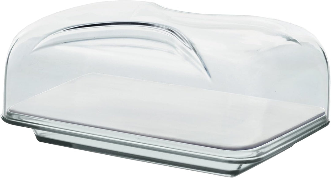 Guzzini - Gocce, Rechteckige Käseglocke - Transparent, 25,5 x 18 x h11,5 cm - 27010000 25.5 x 18 x 1