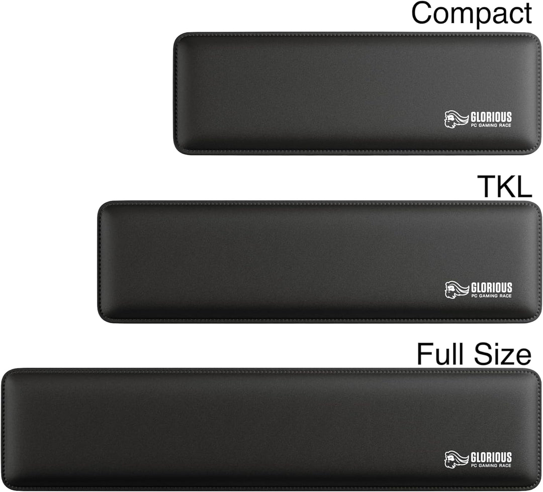 Glorious Gaming Padded Keyboard Wrist Rest (Kompakt, 17 mm stark) - gesteppte Ränder, glatte Stoffob