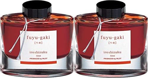 PILOT Iroshizuku Füllfederhalter-Tinte, Fuyu-Gaki, Winter Persimmon (orange-rot), 50 ml Flasche (692