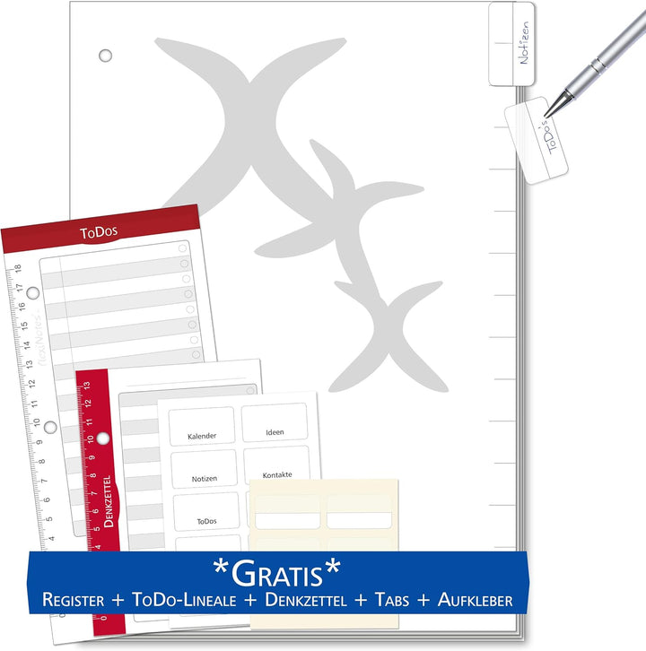 flexiNotes® ORGANIZER A4 2023 Typ: "Business", Wochenkalender Basic (beere, M) beere M, beere M