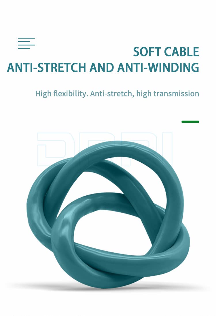 DRRI M12 Cat7A Ethernet Kabel 8-polig X-kodierte Buchse auf RJ-45 Stecker für Cognex Kamera Industri