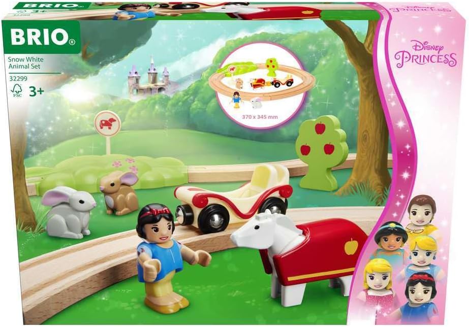 BRIO Disney Princess 32299 Schneewittchen Eisenbahn-Set - Liebevolles Spiel-Set mit Schneewittchen u