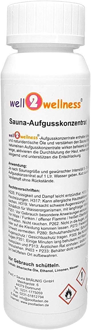 well2wellness® Saunaduft Saunaaufguss 'Exclusiv Set' mit 6 x 125 ml Flaschen