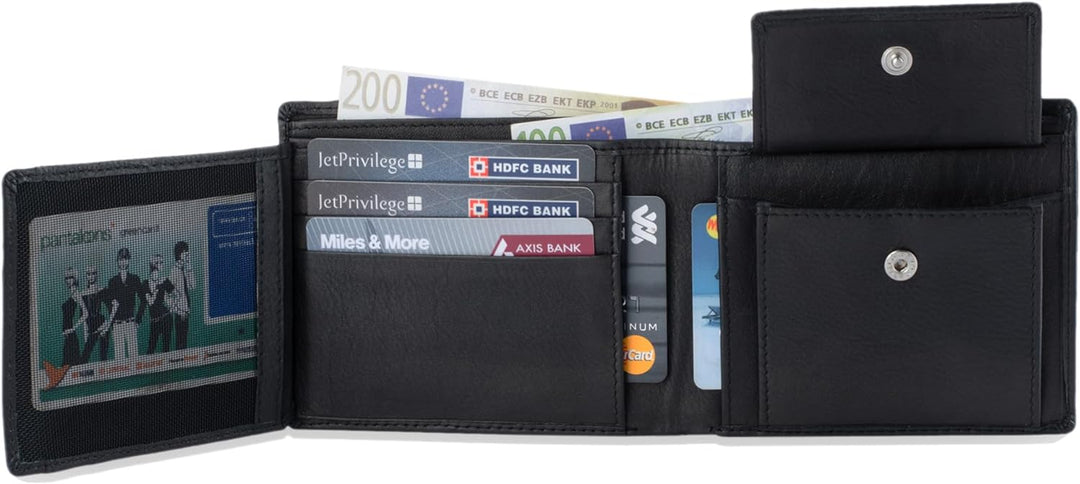 STILORD 'Lewis' Leder Portemonnaie Herren RFID Schutz Geldbörse für Männer viele Karten Fächern Brie